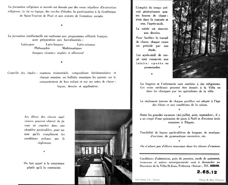 PHOTO Villa St Jean  Collège Français 1960 Advertising Brochure 6 
