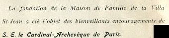 Text Maison_de_Famille supported by Cardinal-Archeveque de Paris