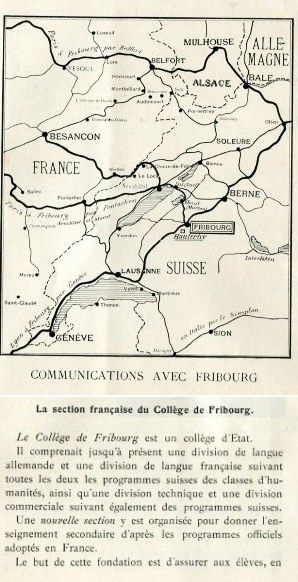 Map to Fribourg