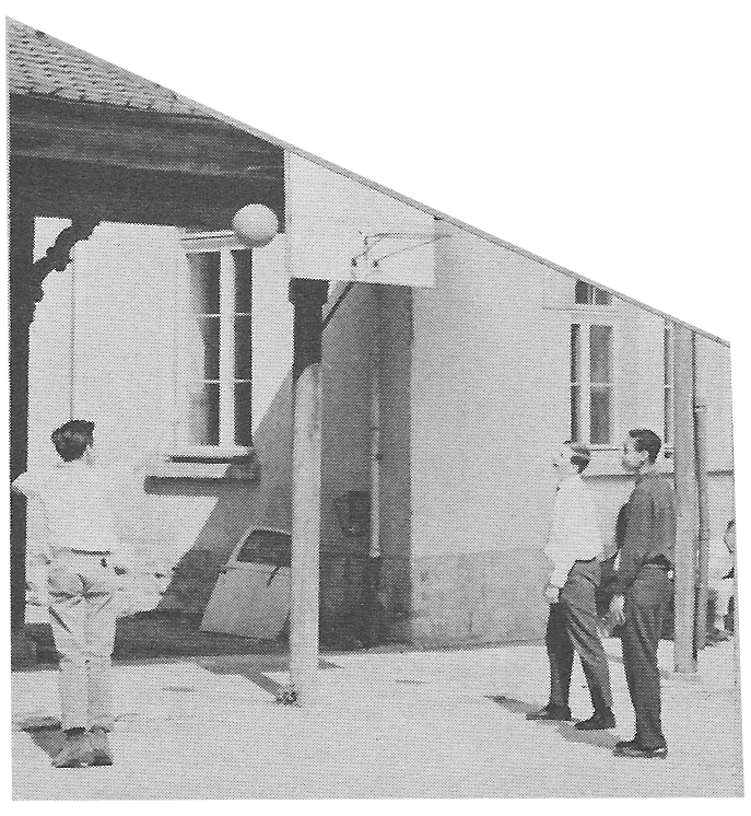  Basketball net outside of Sapiniere  Villa Saint Jean International School  1964 