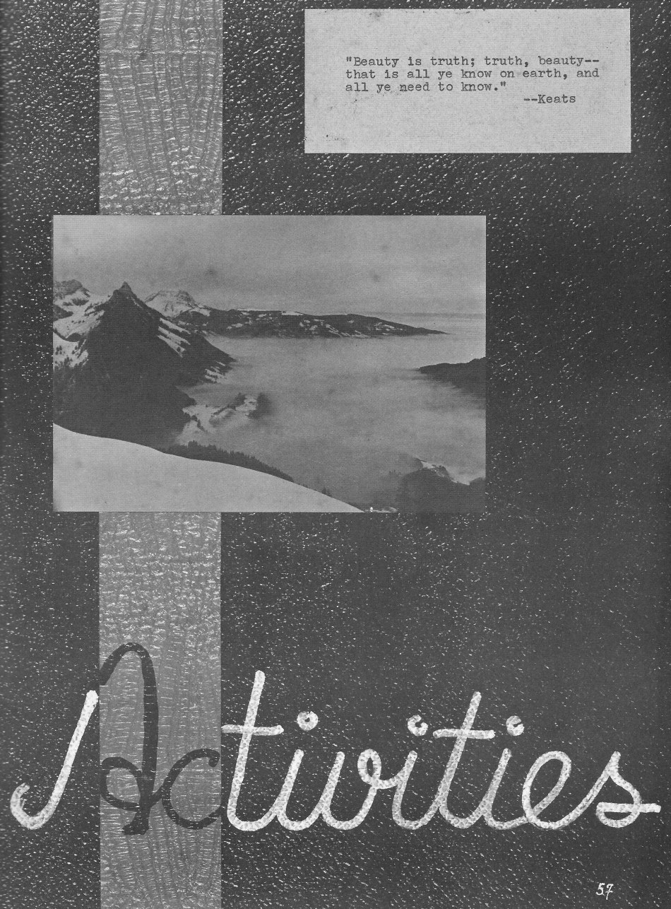 ACTIVITIES Header Page for  Villa Saint Jean International School  1964 Yearbook Le Chamois