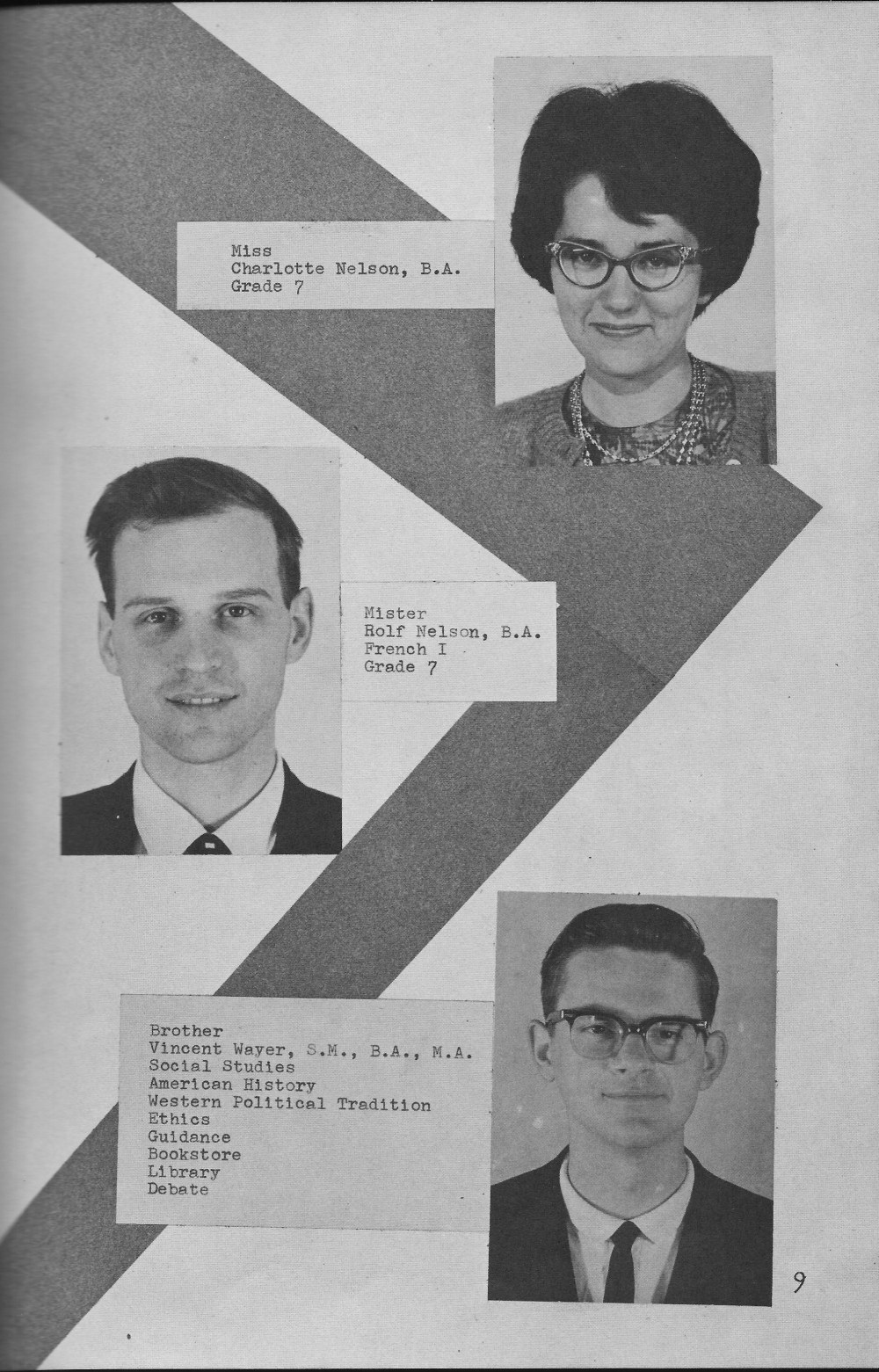 Faculty Page 3 for  Villa Saint Jean International School  1964 Yearbook Le Chamois