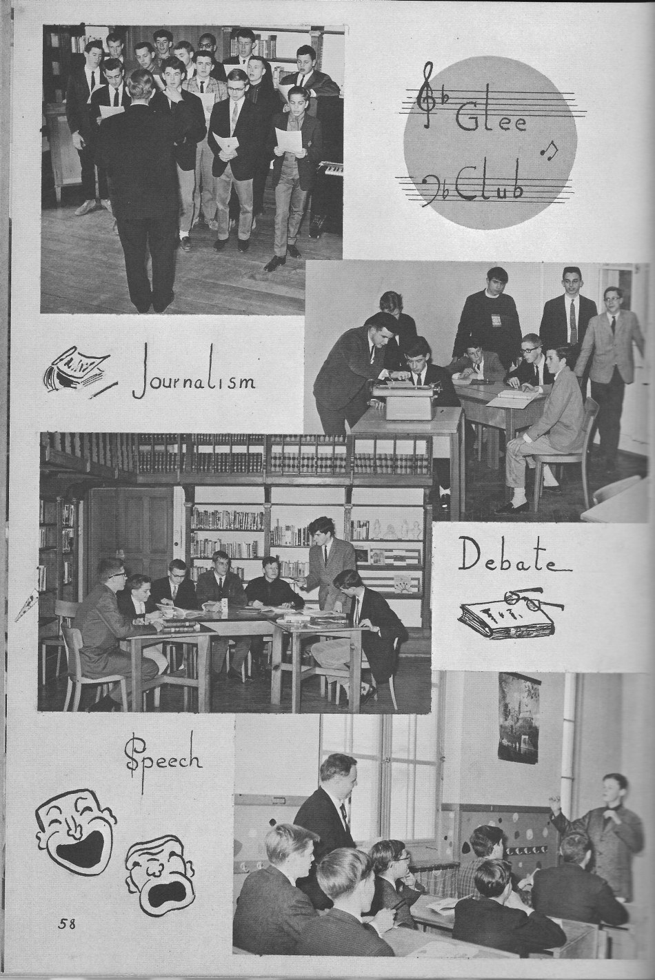 Glee Debate Speech Clubs  for  Villa Saint Jean International School  1964 Yearbook Le Chamois