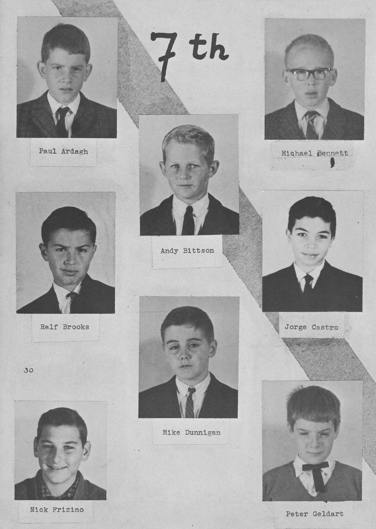 7th Grade Individual Photos 2 for for Villa Saint Jean International School  1964 Yearbook Le Chamois