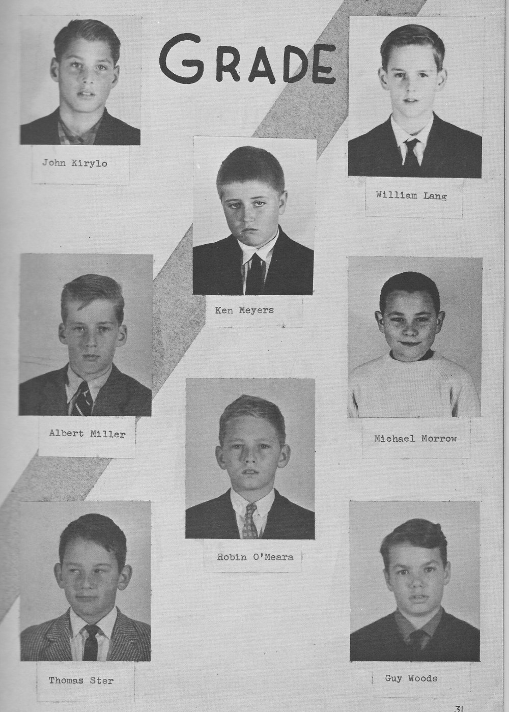 7th Grade Individual Photos 3 for  Villa Saint Jean International School  1964 Yearbook Le Chamois