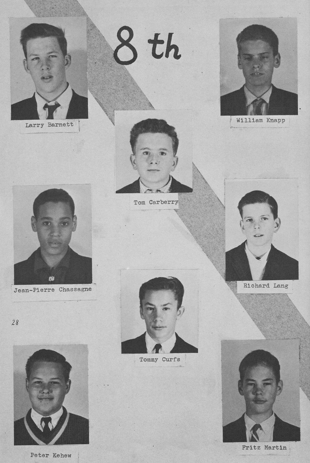8th Grade Individual Photos 1 for  Villa Saint Jean International School  1964 Yearbook Le Chamois