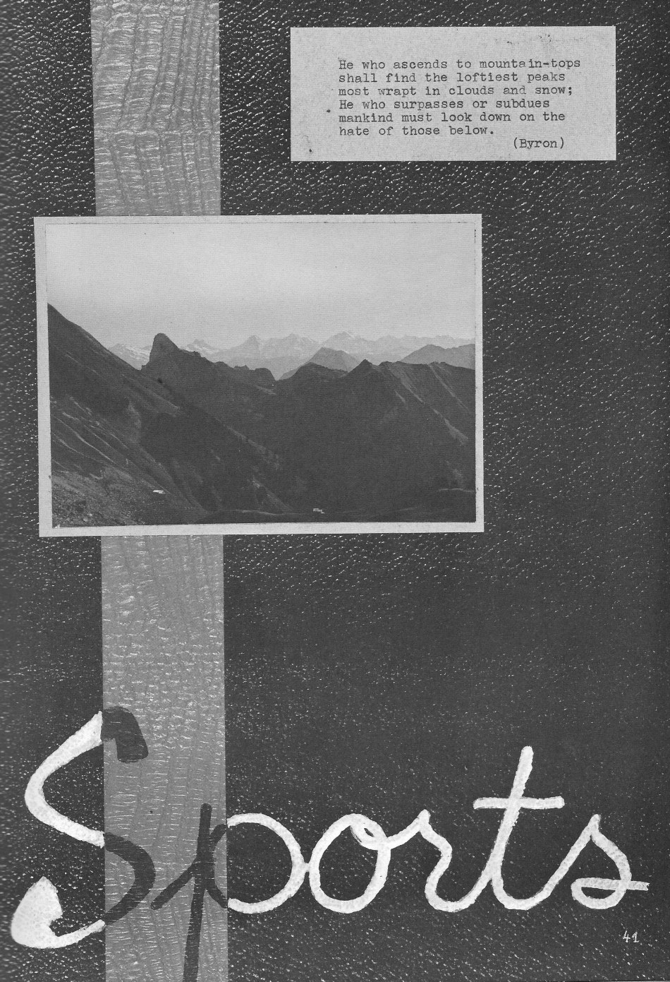 SPORTS Header Page for  Villa Saint Jean International School  1964 Yearbook Le Chamois