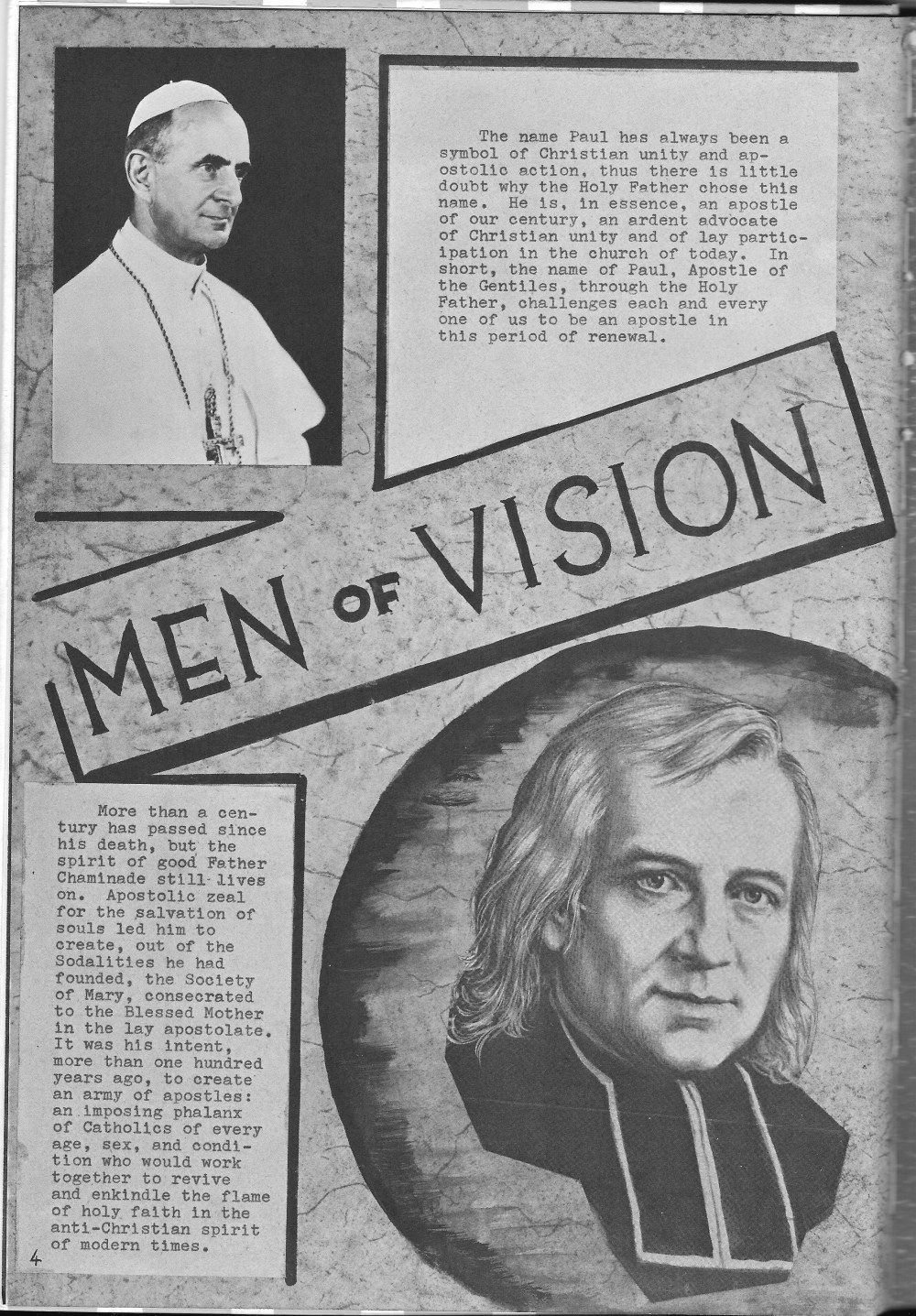 Men of Vision Dedication for  Villa Saint Jean International School  1964 Yearbook Le Chamois