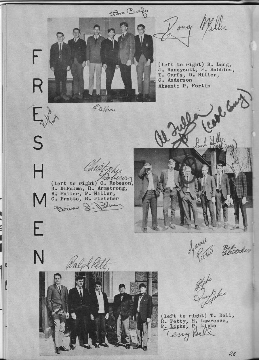 FRESHMEN  PHOTOs 1  for Villa Saint Jean International School  1965 Yearbook Le Chamois