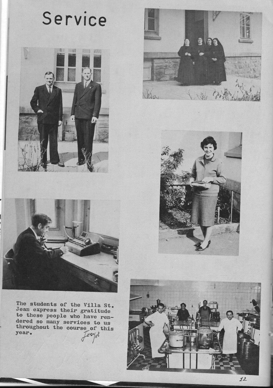 SERVICE Personnel for Villa Saint Jean International School  1965 Yearbook Le Chamois