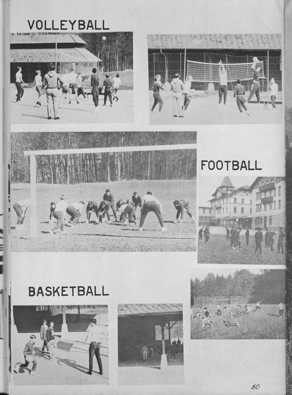 Intramurals  Football Volleyball    for Villa Saint Jean International School  1965 Yearbook Le Chamois