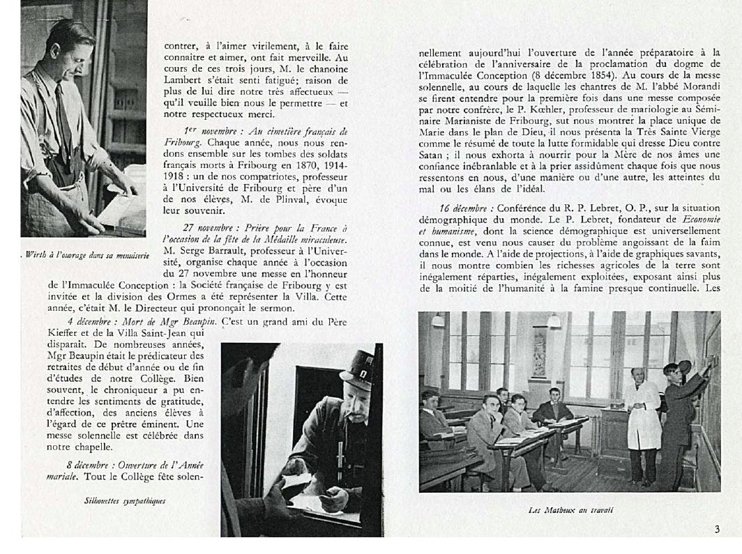  College Villa Saint-Jean 1954 -1955 Yearbook pages 2-3