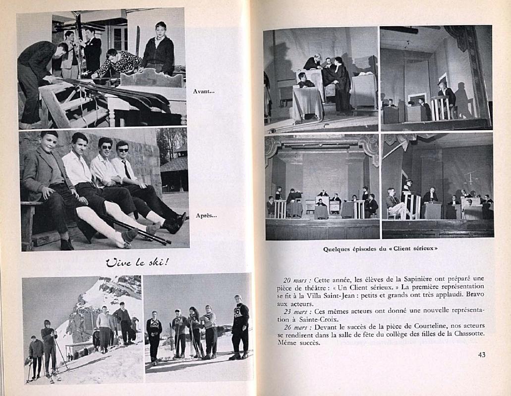  College Villa Saint-Jean 1959 -1960 Yearbook pages 42-43