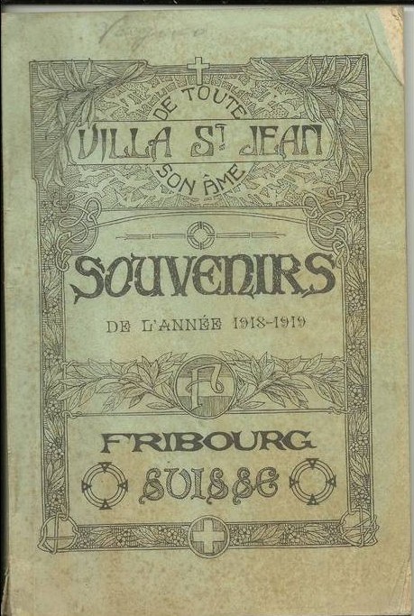 Historical Photo of front cover of  Villa Saint Jean School 1919 yearbook 