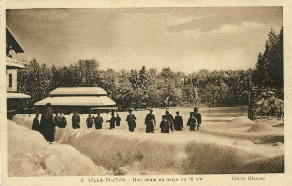  PHOTO VILLA St-JEAN - Une chute de neige de 70 cm (1924)