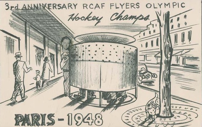 Image: 3rd ANNIVERSARY 1951 R.C.A.F. FLYERS Commemerative Cartoon 