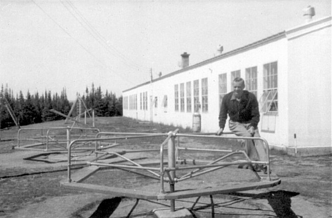 Photo: Recreation Equipment outside School at RCAF Moisie 