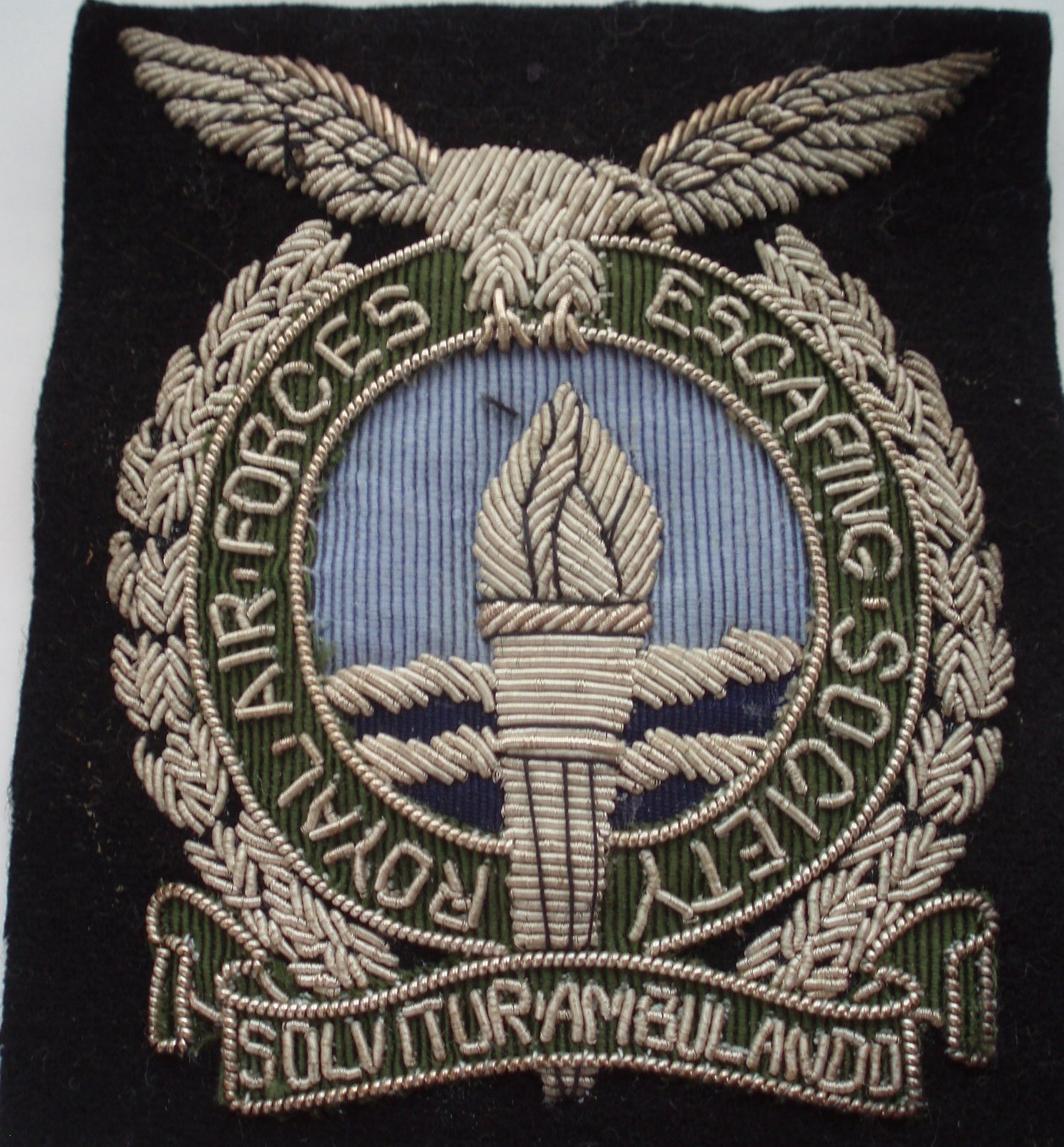 Photo: Hubert Brooks RAF Escaping Society Dinner Jacket Emblem  