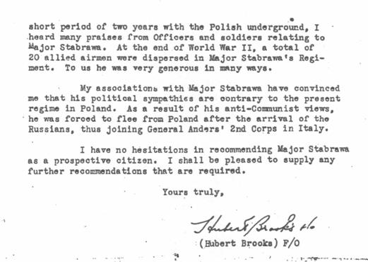 Image 2 of Letter from Hubert Brooks supporting Borowy immigration to Canada