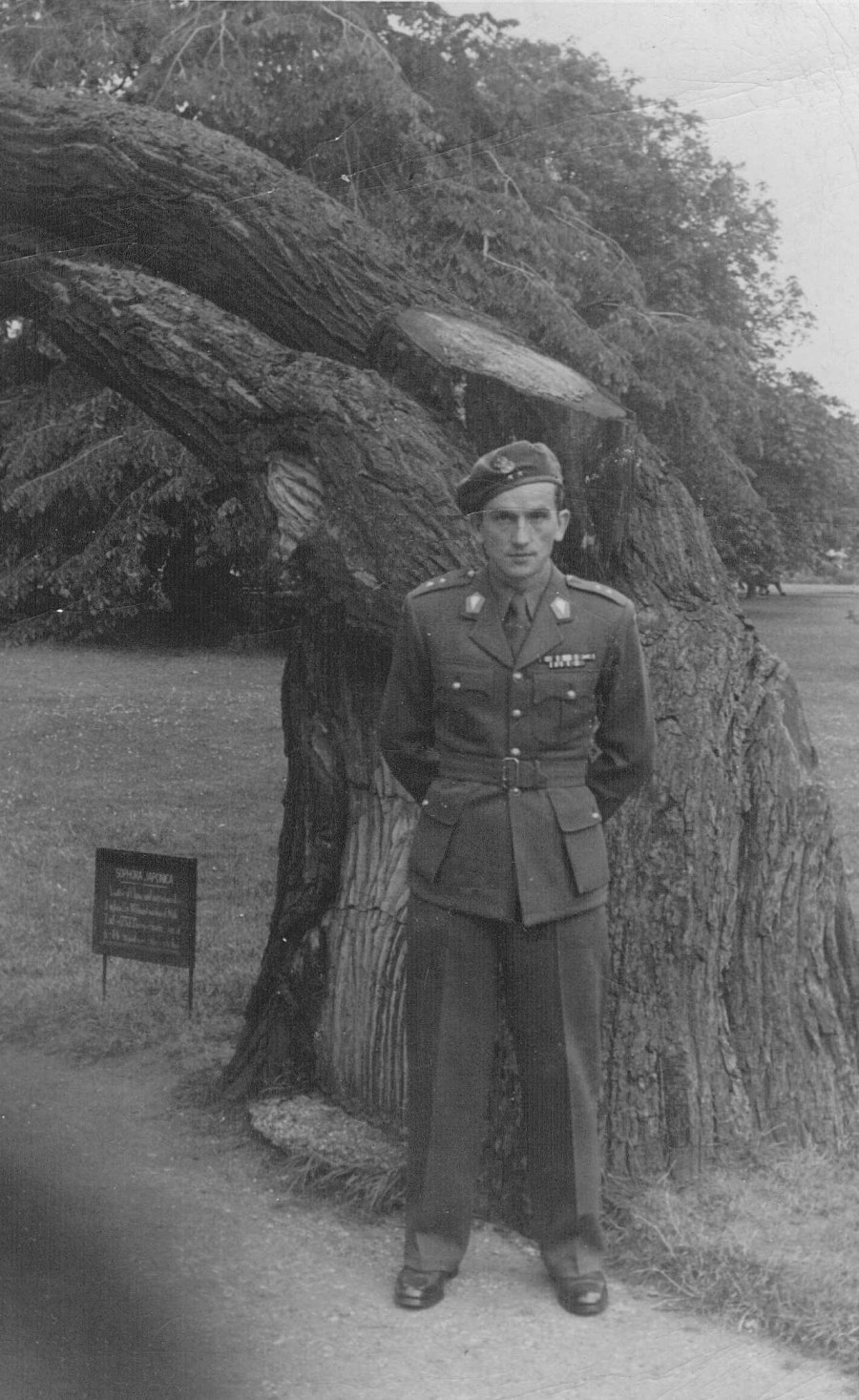 Image of Lieutenant Commander Gustaw Górecki ps. Gustaw, Commander 2<sup>nd</sup> Company, I Battalion  In London After The War July 31, 1947