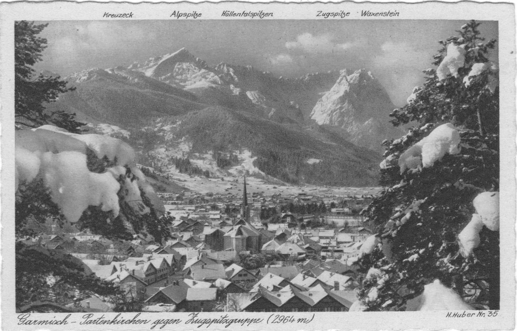 IMAGE: Postcard of Garmish Partenkirchen circa 1947