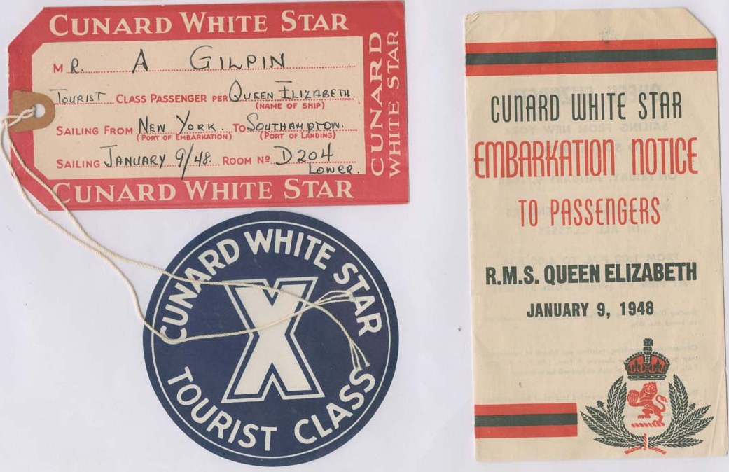Photo: The Ship Queen Elizabeth Embarkation Tags 