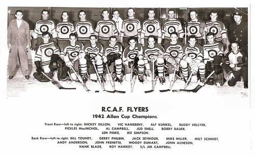 Image: RCAF Flyer 1942 Allen Cup Championship Hockey Team  