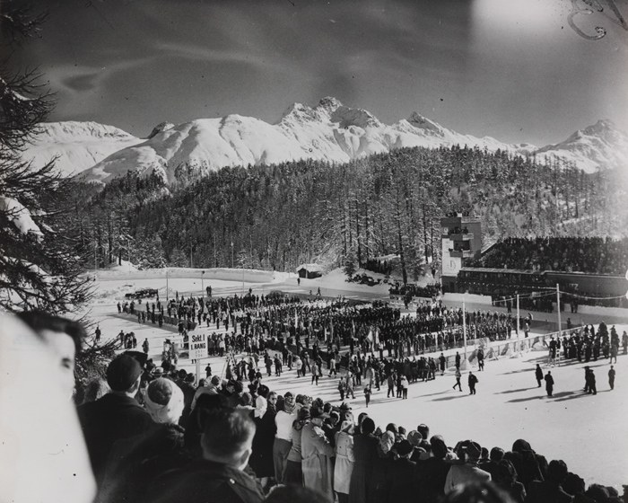Photo: 1948 St Moritz Olympics Opening Ceremony 3