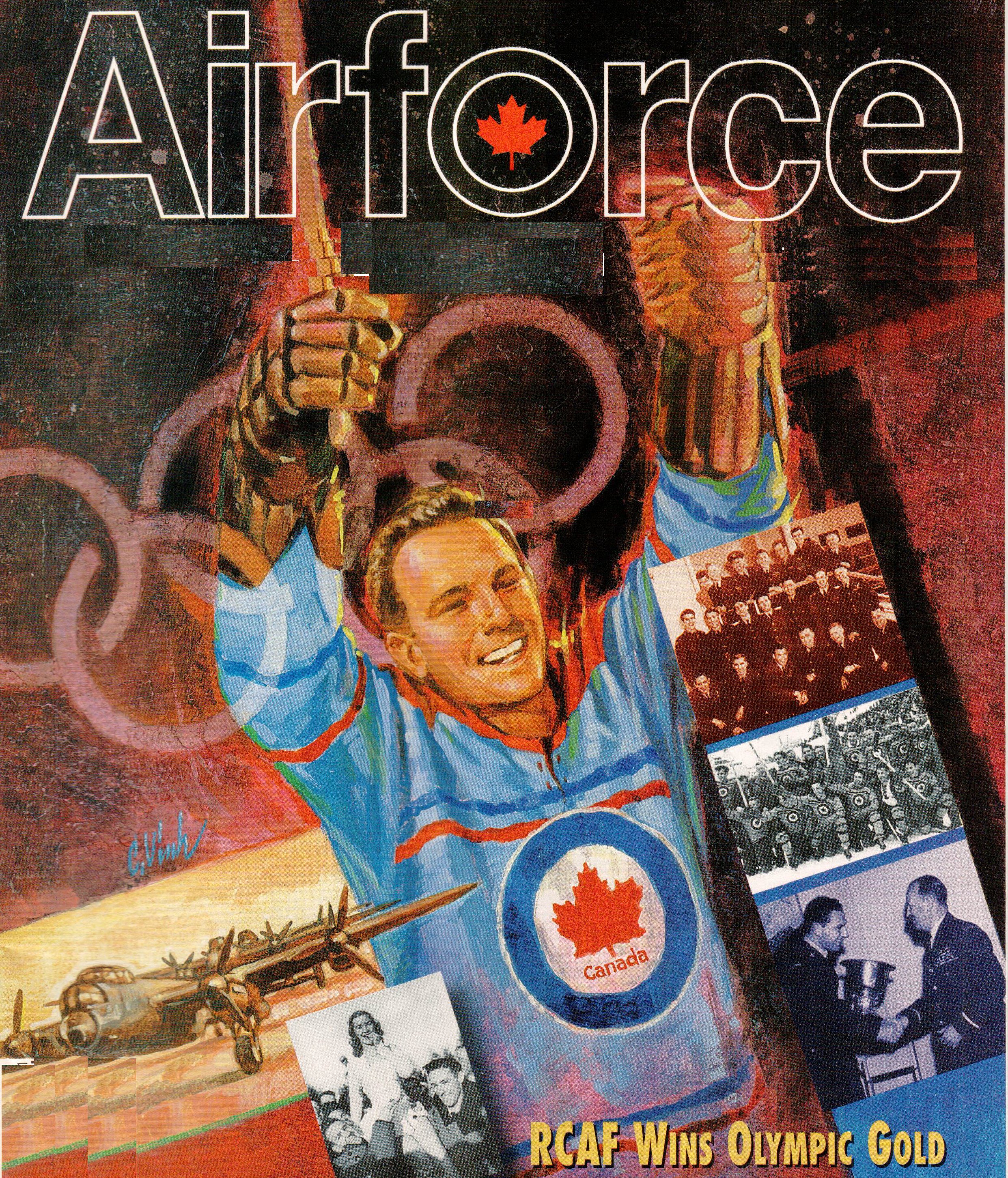 Image: Graphic of an RCAF Flyer Celebrating Olympic Gold Win