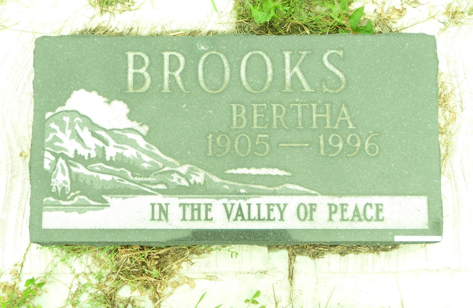 Headstone for Bertha Brooks