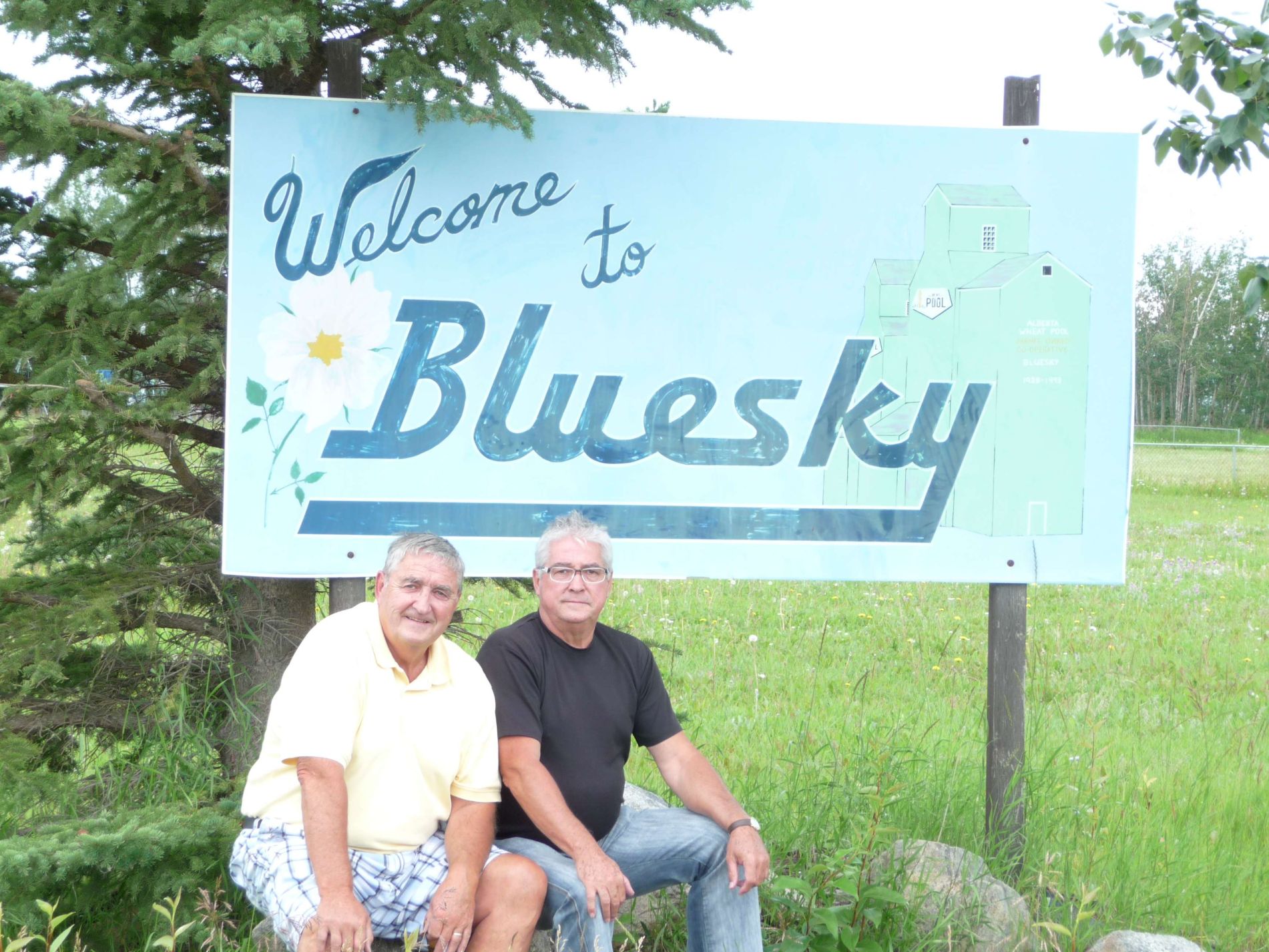 Phil and Hubert at the Entrance to New Bluesky