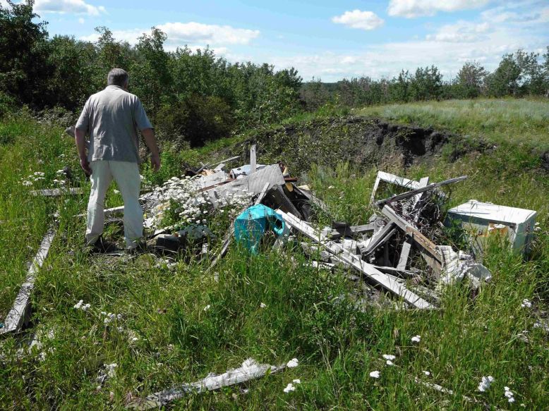 Wood Wreckage Found on Hubert Brooks former Log Cabin site